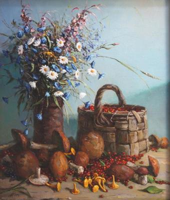 Still Life "August" (A Basket Of Berries). Katyshev Anton