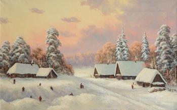 Winter day in the village. Lyamin Nikolay