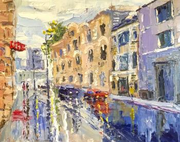 Reflection on asphalt