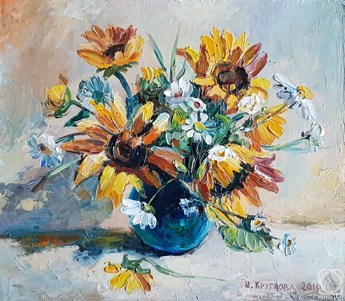 Kruglova Irina. Sunflowers and Chamomile