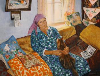 Portrait of my grandmother Kovaleva Faina Yakovlevna (Grandmother With A Window). Biryukova Lyudmila