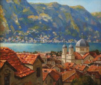 The roofs of the old Kotor (Tile Roofs). Katyshev Anton