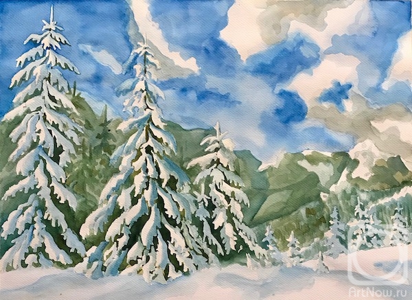 Lukaneva Larissa. Spruce under the snow