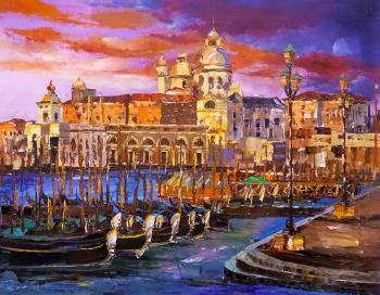 View of the Cathedral of Santa Maria della Salute. Sunset. Rodries Jose