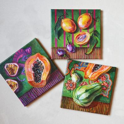 Tropical triptych (Still Life Of Papaya). Meltsaeva Mariia