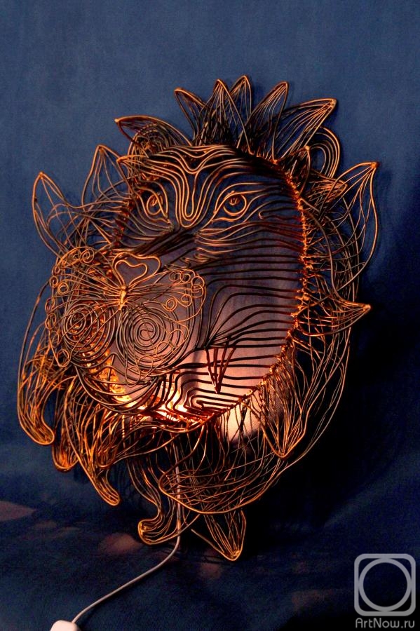 Rozhin yuri. Mask lamp, candlestick "Stunted lion"