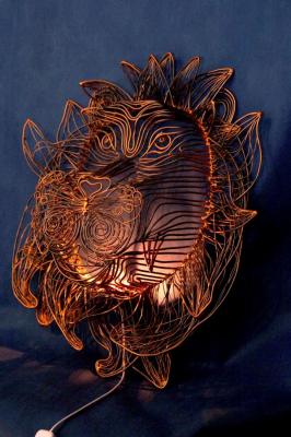 Mask lamp, candlestick "Stunted lion". Rozhin yuri