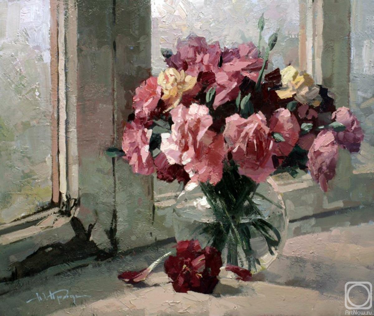 Pryadko Yuri. Flowers on the old window