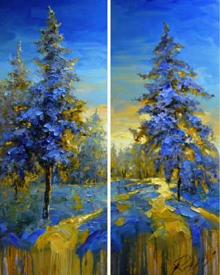 The diptych Twin pines