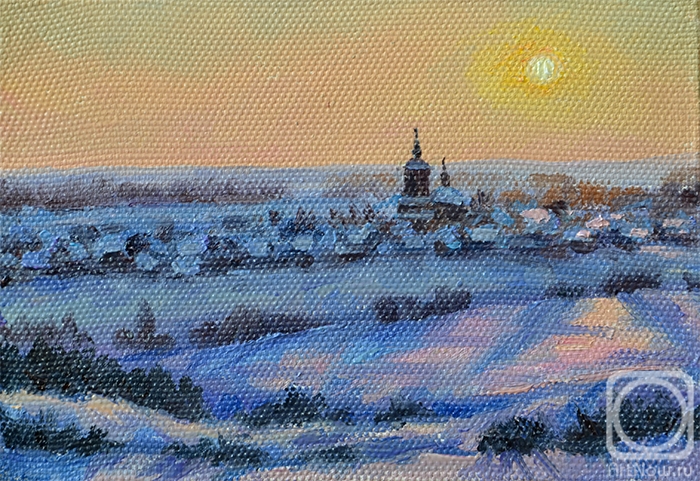 Bakaeva Yulia. View of the winter village