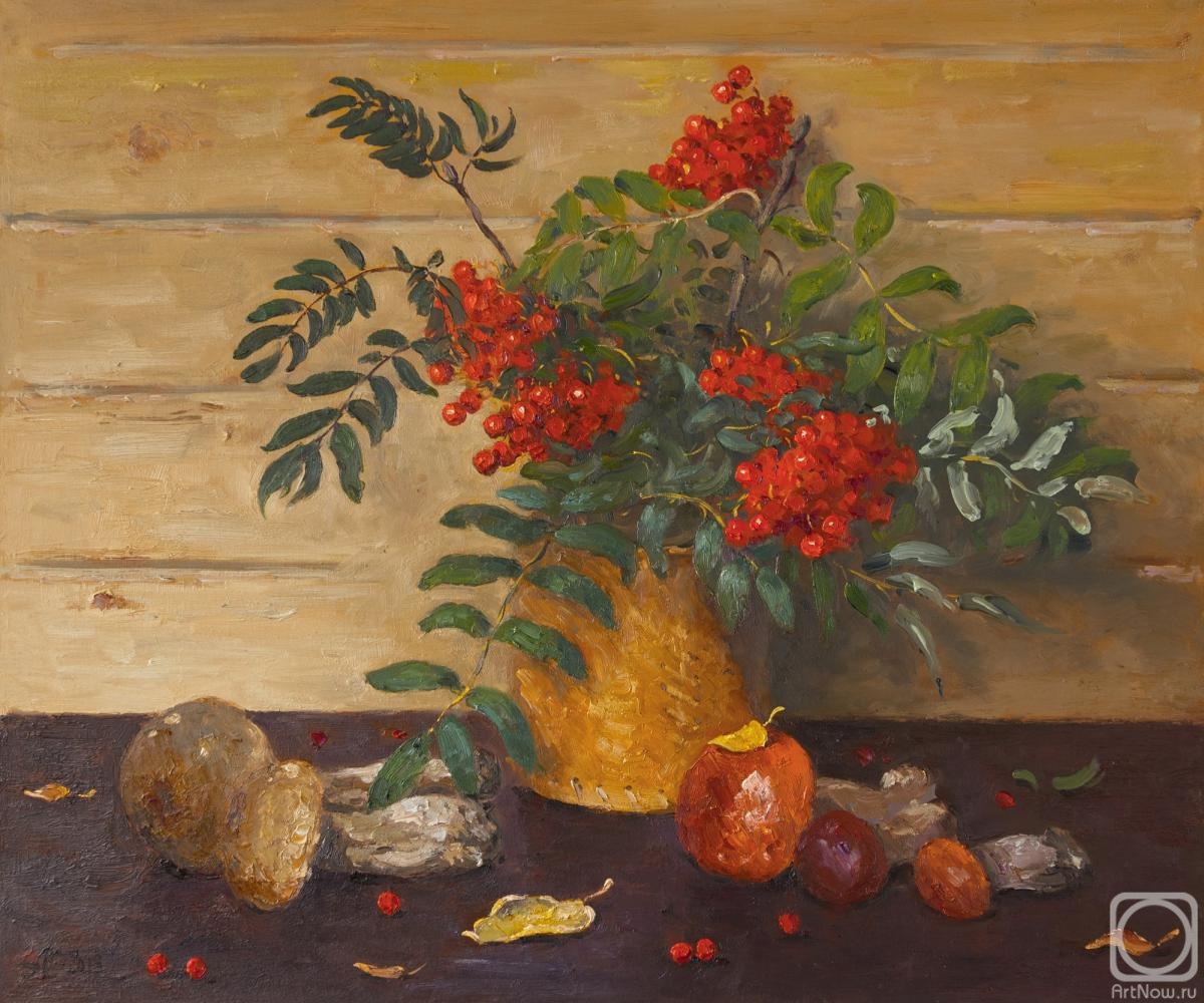 Alexandrovsky Alexander. Autumn fruits, mushrooms and rowan