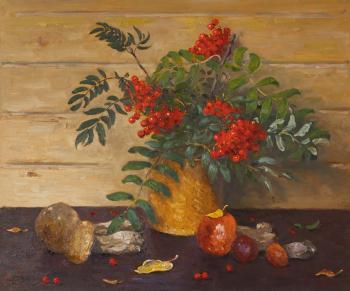 Autumn fruits, mushrooms and rowan. Alexandrovsky Alexander