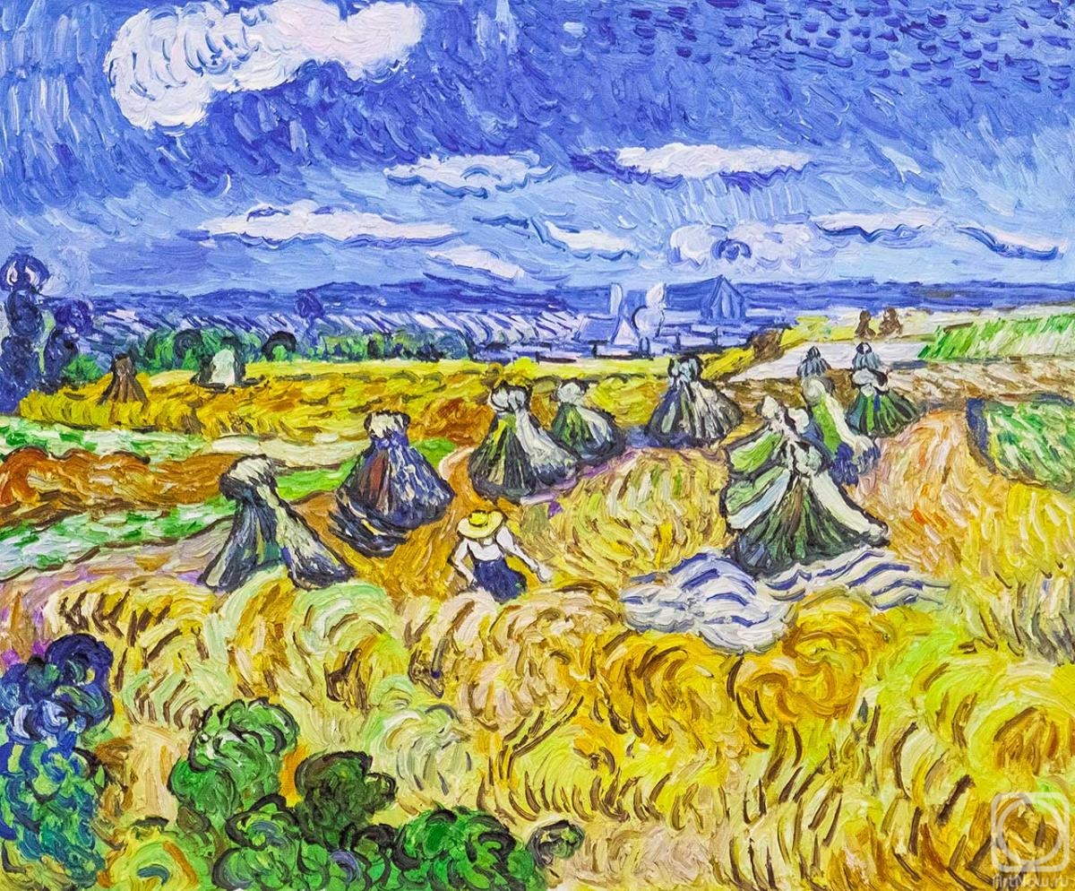 Vlodarchik Andjei. Copy of van Gogh's. Haystack and Reaper, 1890
