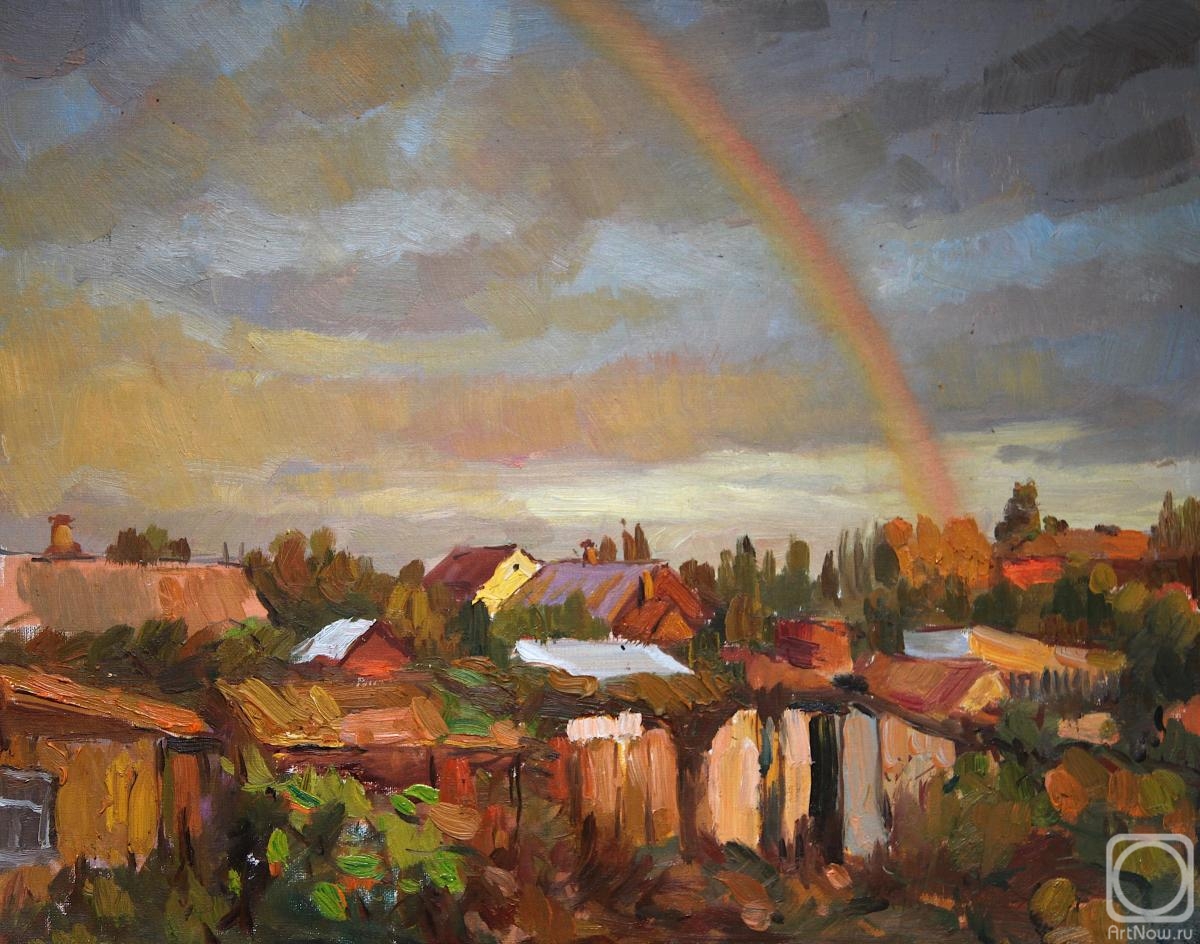 Vyrvich Valentin. Rainbow over the village
