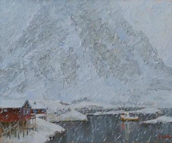 Snowfall in Norway. Panov Igor