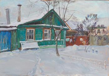 Winter street on the outskirts of the city of Orel (Snow Drifts). Komov Alexey