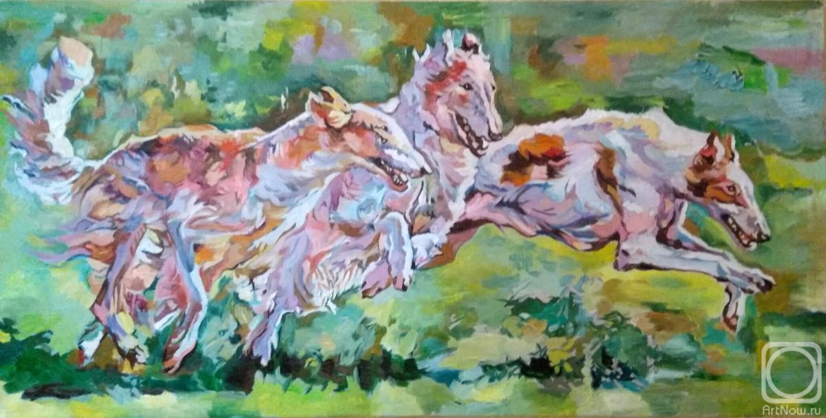 Moshkina Irina. Hounds of greyhounds