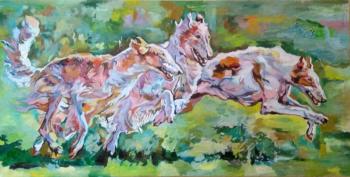 Hounds of greyhounds. Moshkina Irina