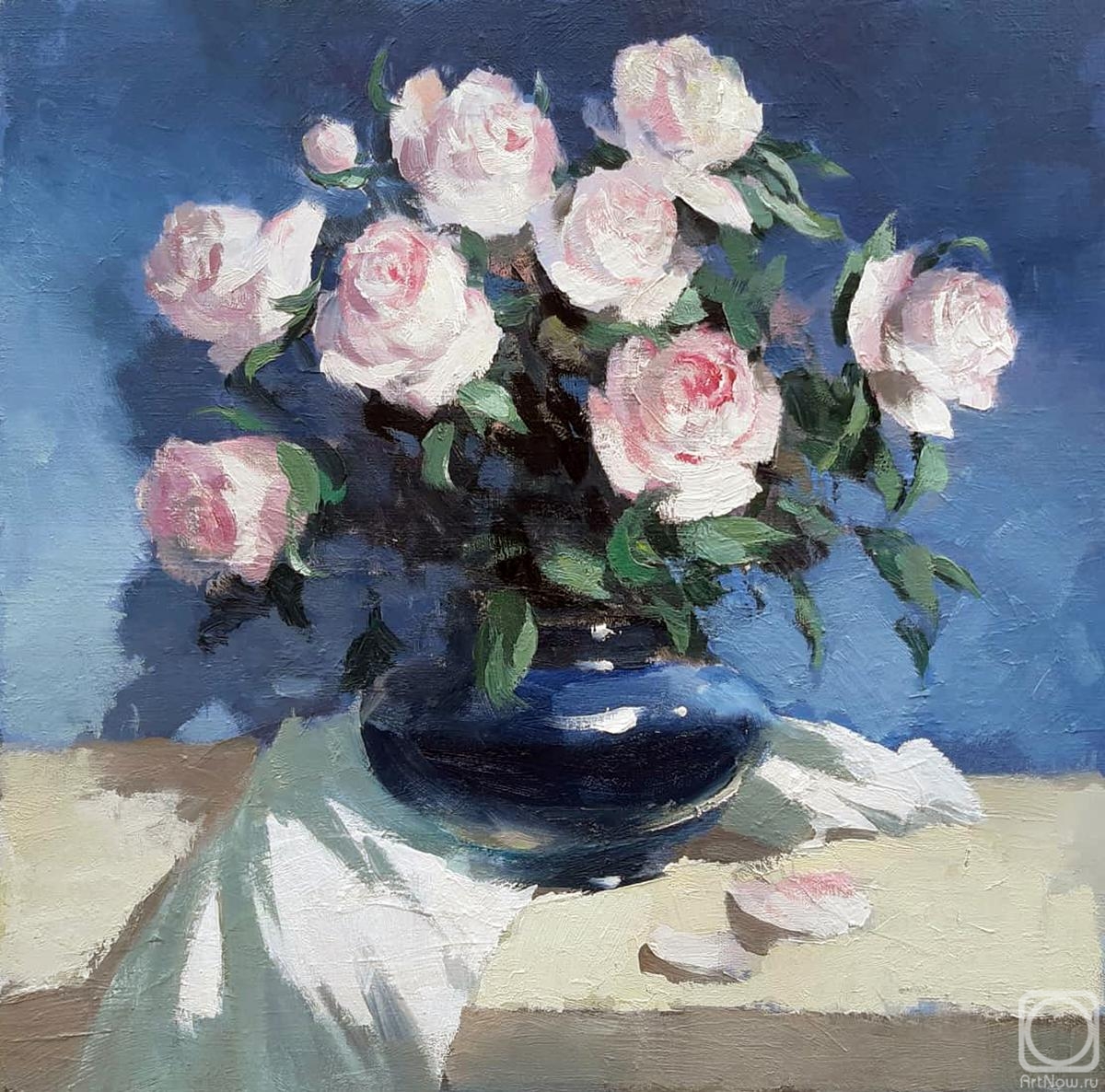 Pryadko Yuri. Roses on blue