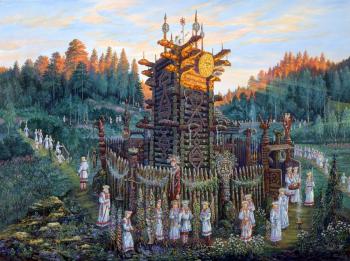 The temple Kikoboga. Morning. Ivanov Vsevolod