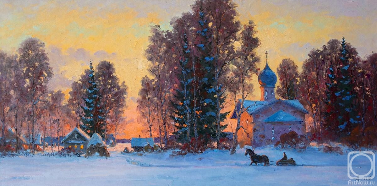 Alexandrovsky Alexander. Sunday village, winter