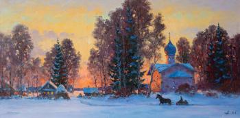 Alexandrovsky Alexander . Sunday village, winter