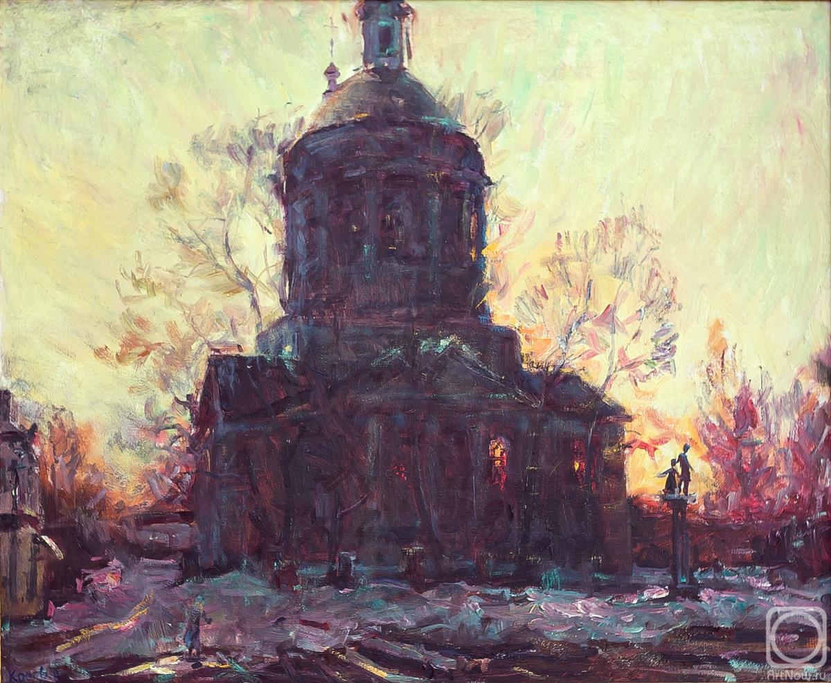 Komov Alexey. The evening lights. The temple of Archangel Michael in Orel