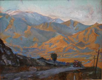 Tien-Shan. Road in the mountains (Mountains Tien Shan). Komov Alexey