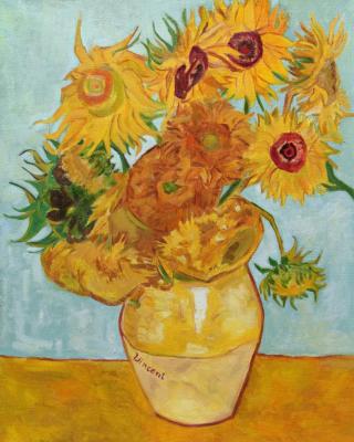 Copy of Van Gogh's painting "Sunflowers"
