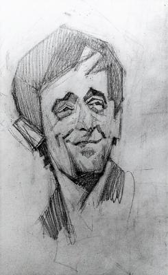 Sketch of a funny person. Deryabin Oleg