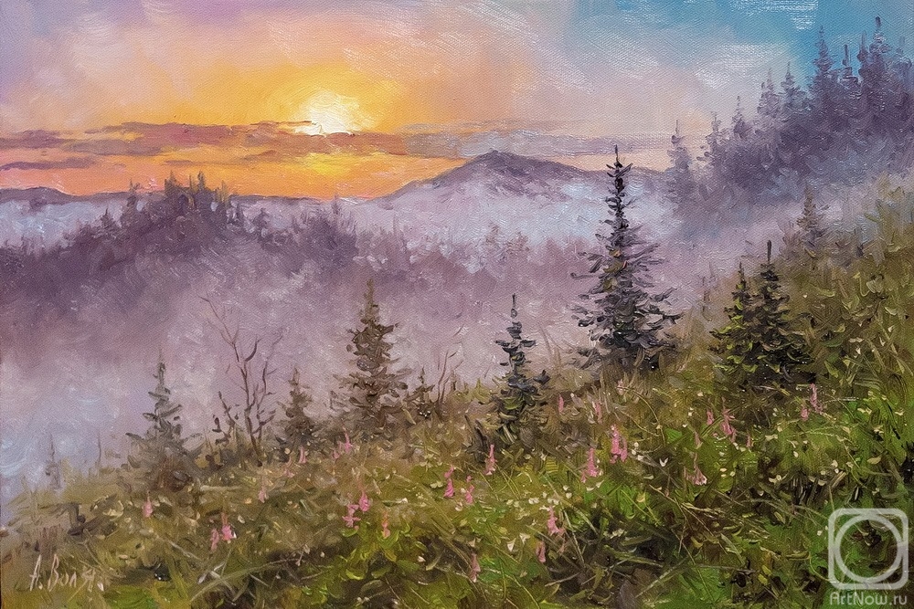 Volya Alexander. Sunrise in the foothills