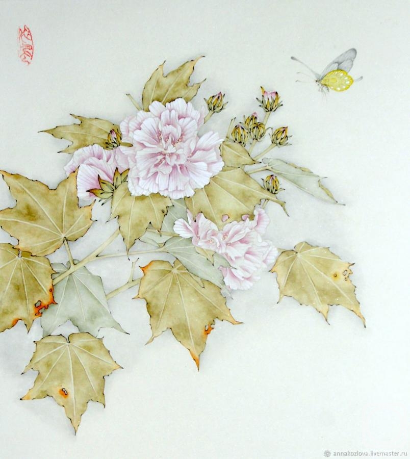 Engardo Anna. Butterfly and hibiscus