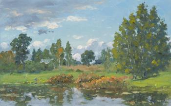 Pond, morning fishing. Alexandrovsky Alexander