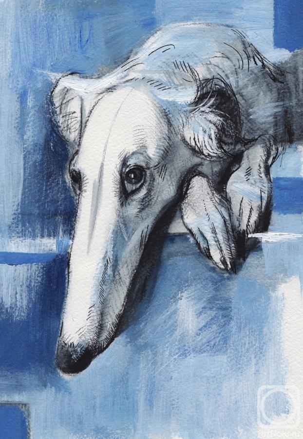 Lutokhina Ekaterina. Dog (Greyhound)