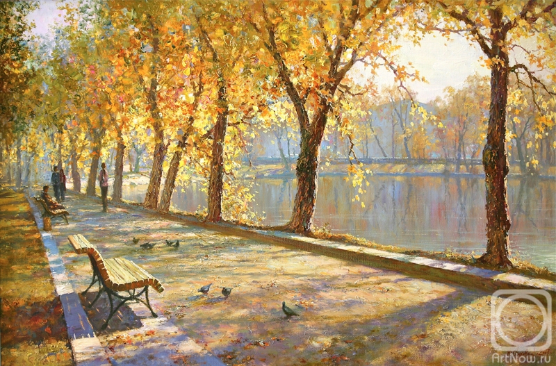 Obukhovskiy Yuriy. Autumn day at Chistye Prudy