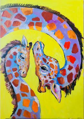 Well mam! (Giraffes Africa). Zakharova Anastasiya