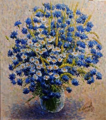 Bouquet of cornflowers and daisies (Bouquet Of Daisies). Konturiev Vaycheslav