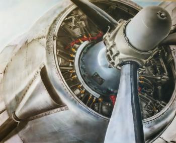 The engine of the plane. Litvinov Andrew