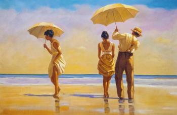 Copy of the picture of Jack Vettriano. Hot Midday