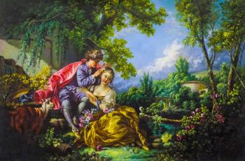 Copy of the painting by Francois Boucher. Four Seasons. Spring
