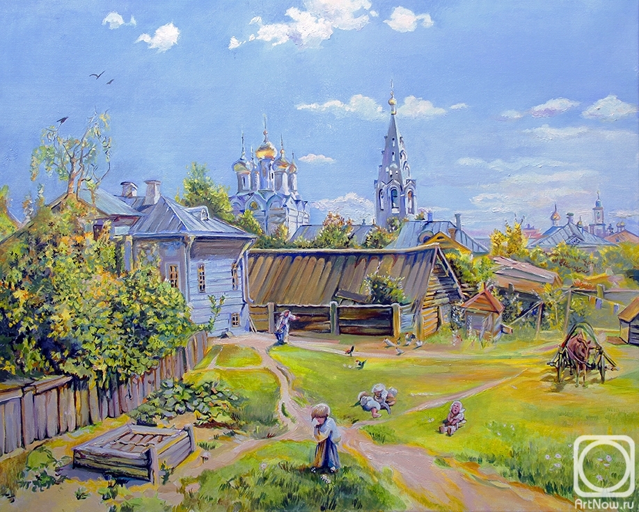 Moshkina Irina. Moscow courtyard copy from Polenov's work