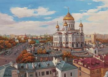 View of the Cathedral of Christ the Savior from a bird's eye view. Romm Alexandr