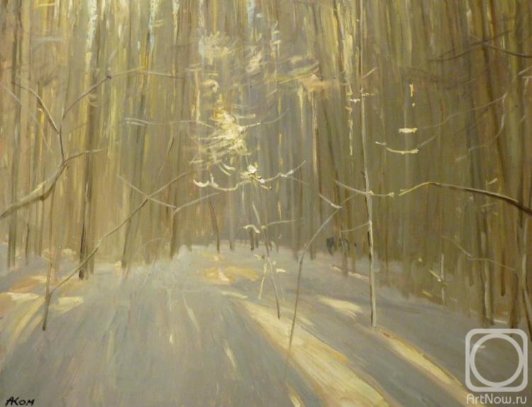 Komov Alexey. Winter day in the forest