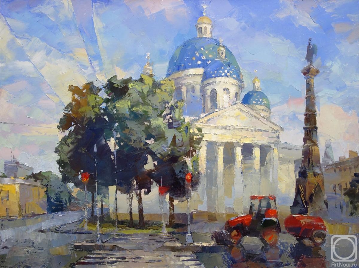 Kotunov Dmitry. Trinity Cathedral early in the morning