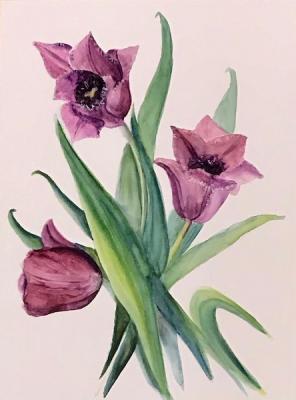 Purple tulips. Lukaneva Larissa