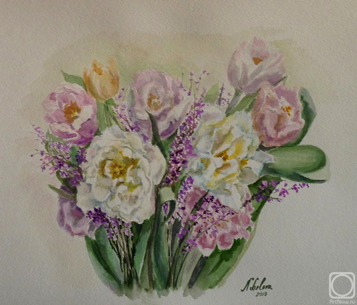 Lizlova Natalija. Bouquet with lavender