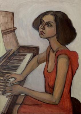 Chopin (Girl Playing The Piano). Ovchinini Lyutcia
