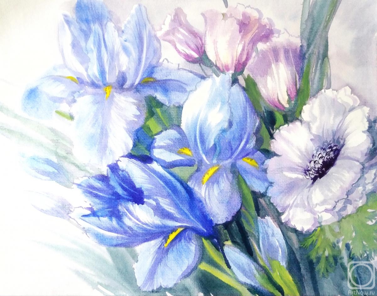 Mikhalskaya Katya. Irises. Breath of spring