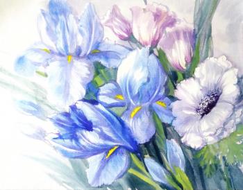 Irises. Breath of spring. Mikhalskaya Katya