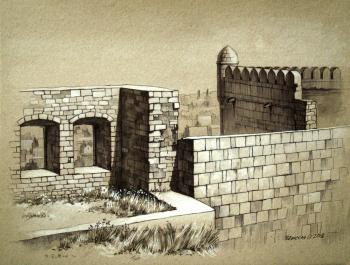 Series of 6 works "Ancient walls of Derbent" No6